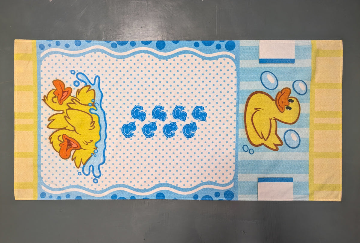 Ducky bath time towel set