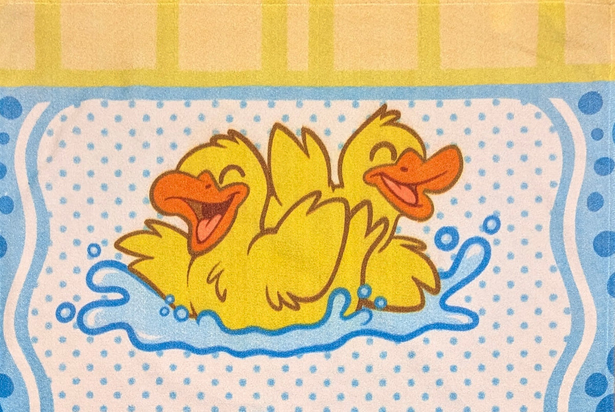 Ducky bath time towel set