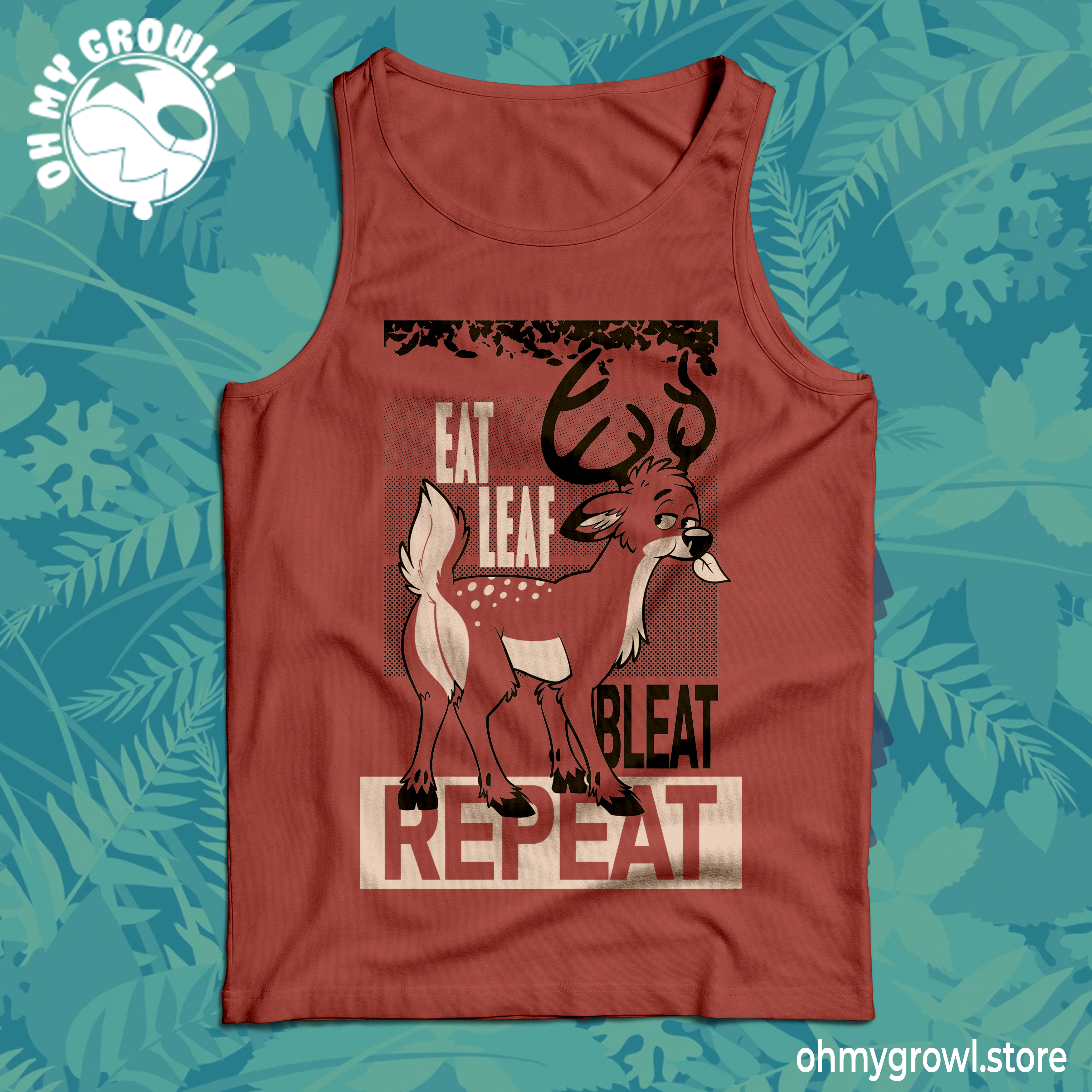 Eat Leaf Bleat Repeat Tank Top