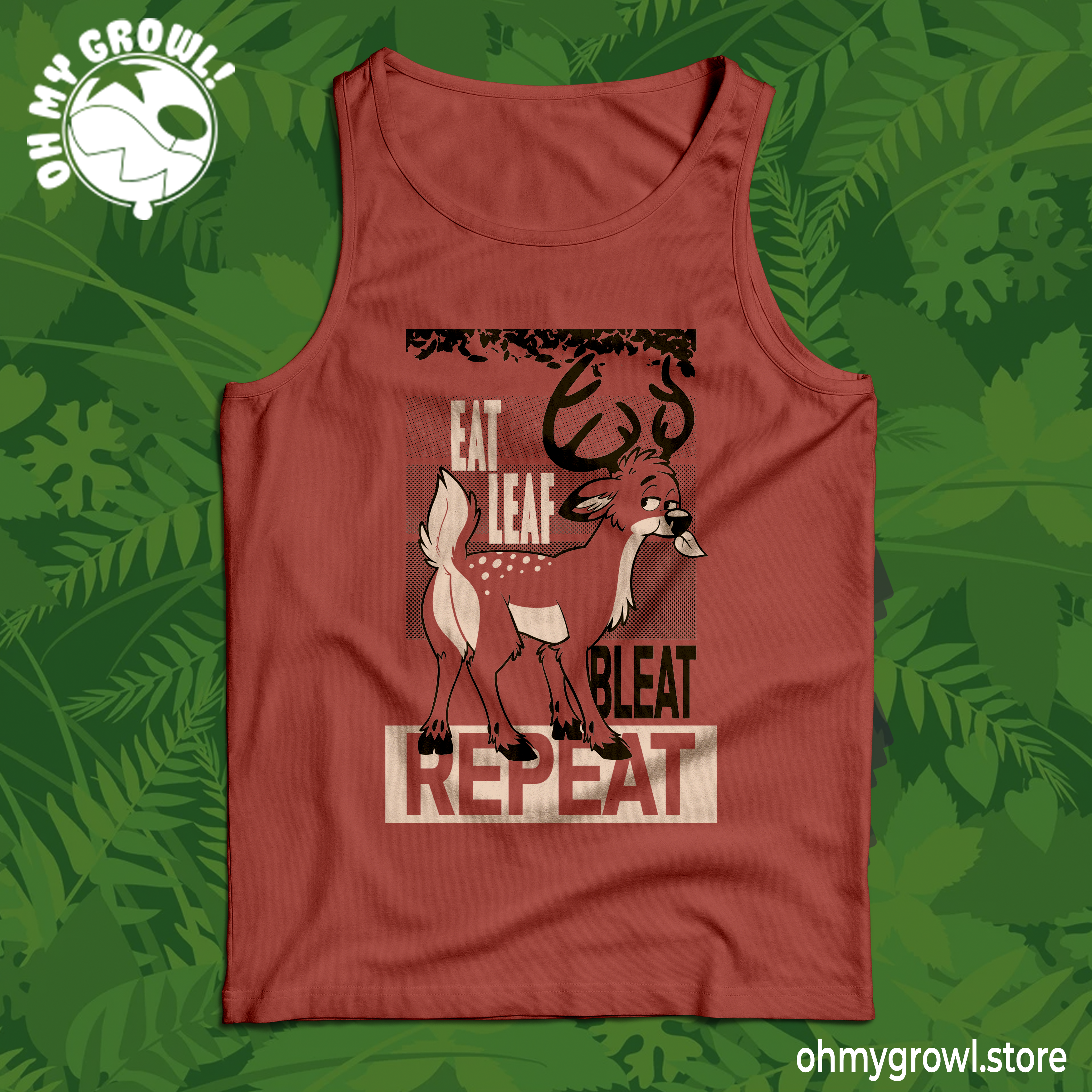 Eat Leaf Bleat Repeat Tank Top